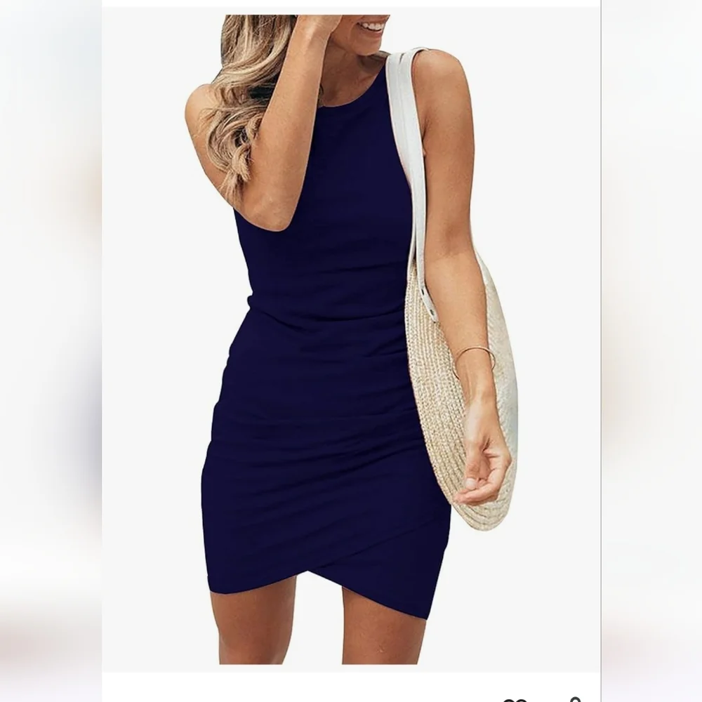 NEW- Navy Blue Sleeveless Dress- XL